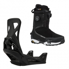 2627 버튼 스텝온 남성용 스노우보드 바인딩+부츠 리플렉스 - 블랙 + 하이샷 X 레귤러or와이드 - 블랙 1728316A02+3029611A02