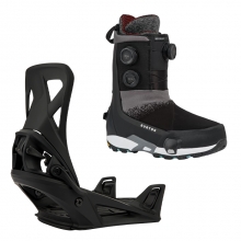 2627 버튼 스텝온 남성용 스노우보드 바인딩+부츠 리플렉스 - 블랙 + 하이샷 X 프로 레귤러or와이드 - 블랙 1728316A02+3047811A02