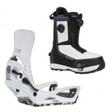 2627 버튼 스텝온 남성용 스노우보드 바인딩+부츠 카르텔 X - 화이트 + 하이샷 플러스 레귤러or와이드 - 블랙/화이트 3079310A50+3108811A61