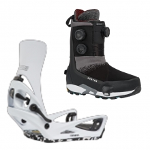 2627 버튼 스텝온 남성용 스노우보드 바인딩+부츠 카르텔 X - 화이트 + 하이샷 X 프로 레귤러or와이드 - 블랙 3079310A50+3047811A02