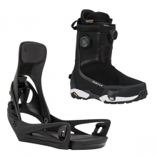 2627 버튼 스텝온 남성용 스노우보드 바인딩+부츠 카르텔 X - 블랙 + 하이샷 X 레귤러or와이드 - 블랙 3079310A02+3029611A02