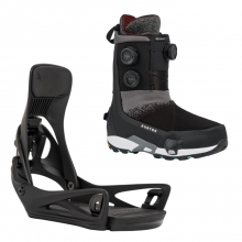 2627 버튼 스텝온 남성용 스노우보드 바인딩+부츠 카르텔 X - 블랙 + 하이샷 X 프로 레귤러or와이드 - 블랙 3079310A02+3047811A02