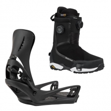 2627 버튼 스텝온 남성용 스노우보드 바인딩+부츠 제네시스 리플렉스 - 블랙 + 하이샷 X 레귤러or와이드 - 블랙 2296011A02+3029611A02