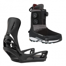 2627 버튼 스텝온 남성용 스노우보드 바인딩+부츠 제네시스 리플렉스 - 블랙 + 하이샷 X 프로 레귤러or와이드 - 블랙 2296011A02+3047811A02