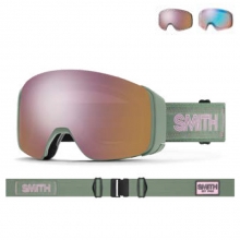 2627 스미스 보드 스키 고글 포디 맥 올리브 웜 스틸 - 크로마팝 애브리데이 로즈 골드 미러 + 보너스 : 크로마팝 스톰 블루 센서 미러