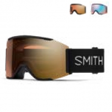 2627 스미스 보드 스키 고글 스쿼드 맥 블랙 - 크로마팝 프로 변색 골드 미러 + 보너스 : 크로마팝 스톰 블루 센서 미러