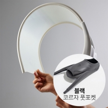 더블케이 프리다이빙 스노클링 핀세트 화이트팁 클래식 롱핀+코르자 블랙 풋포켓