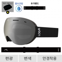 2627 로그 보드 스키 고글 레전드 피크 블랙 - 실버 편광+변색 (645 Legend)