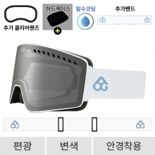 2627 로그 보드 스키 고글 클라이맥스 오리지널 APX 화이트 - 실버 편광+변색 (656 Climax)
