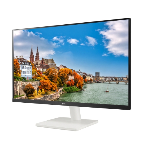 LG 24MP500W 24인치 IPS 패널 FHD 화이트 슬림 베젤 사무용 가정용 인테리어 컴퓨터 모니터