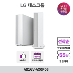 [★] LG 데스크탑 A81GV-AX0P06 펜티엄 G6400 OS미탑재 SSD 256GB RAM 4GB