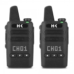 [ HK ] HK-407 히든디스플레이 신형 생활용무전기 2대 세트 (이어폰 2개 포함)