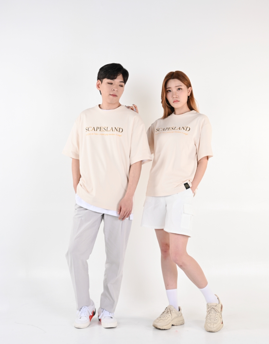 [Scapesland] Big Logo T-shirt [cream]