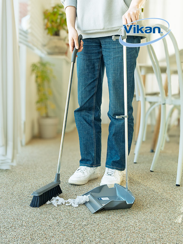 스탠드 빗자루 쓰레받기 세트