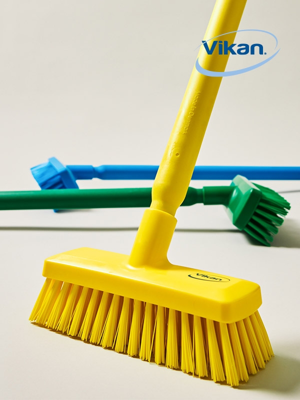 플라스틱봉 스탠드 욕실바닥솔 컬러 일체형 청소 도구
