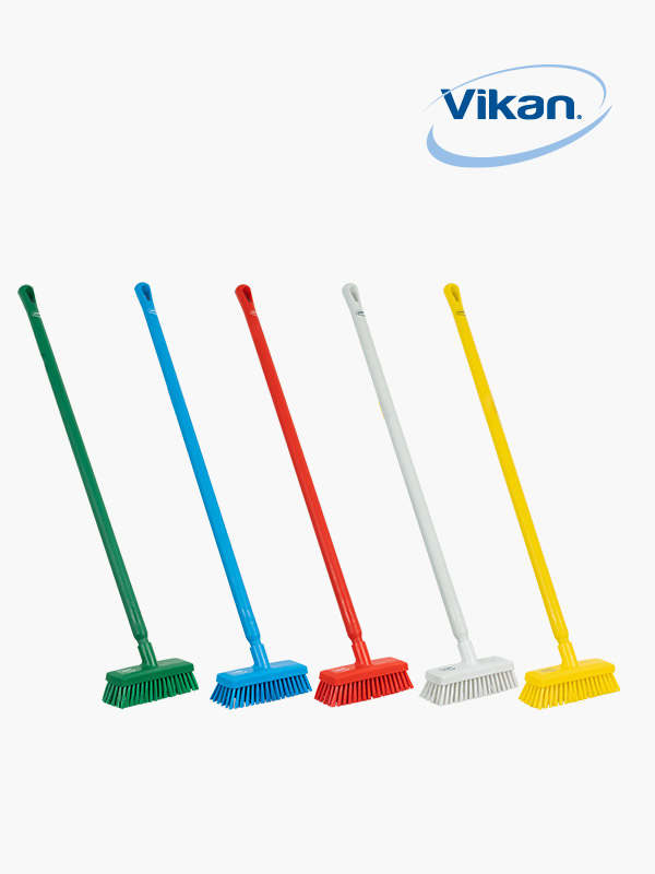 플라스틱봉 스탠드 욕실바닥솔 컬러 일체형 청소 도구