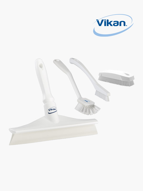 주방 씽크대 욕실청소 실속 4종세트 A타입(실리콘 스퀴지+핸드솔(소)+자루솔(중)+틈새브러쉬(하드))