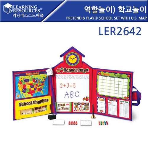 역할놀이) 학교놀이 Pretend & Play® School Set with U.S. Map [LER 2642]