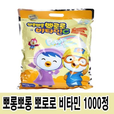 비엠제약 뽀롱뽀롱 뽀로로 비타민C 봉지형 1000정