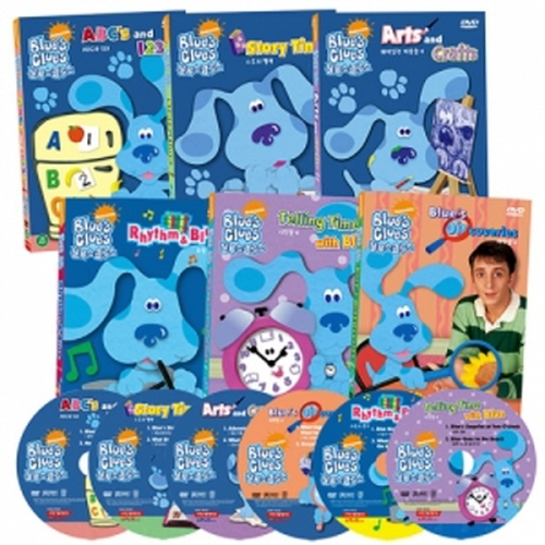 (DVD) 블루스 클루스 1집 BLUE'S CLUES DVD 8 Disc (총 12에피소드 수록 / 러닝타임 약 300분)