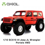 AXI03003T2 (지프 JL 랭글러-조립완료버전) SCX10III Jeep JLU Wrangler w/Portals,Orange:1/10 RTR