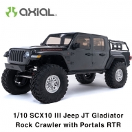 AXI03006T1 (지프 JT 글래디에이터 -조립완료버전) SCX10 III Jeep JT Gladiator w/Portals,Grey:1/10 RTR