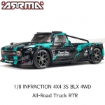 ARA4315V3T2 (3셀지원 브러시스버전)ARRMA 1/8 INFRACTION 4X4 3S BLX 4WD All-Road Truck RTR, Teal 조종기 포함