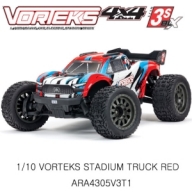 ARA4305V3T1 (3셀지원 브러시리스버전)ARRMA 1/10 VORTEKS 4X4 3S BLX Stadium Truck RTR, Red