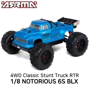 ARA106044T2 V4 ARRMA 1:8 NOTORIOUS 6S with Spektrum RTR, Blue 100KM/H +