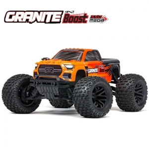 ARA4102V4T1 ARRMA 1/10 GRANITE 4X2 BOOST MEGA 550 Brushed Monster Truck RTR, Orange