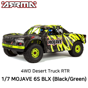 ARA7604V2T1 [최신버전]ARRMA 1:7 MOJAVE 6S V2 4WD BLX Desert Truck with Spektrum Firma RTR, Green/Black