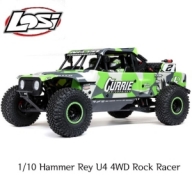 LOS03030T2 [해머레이] 1/10 Hammer Rey U4 4WD Rock Racer Brushless RTR with Smart and AVC, Green