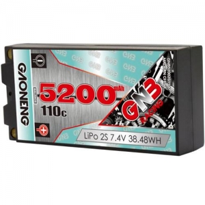 GNB52002S110i (숏티) 5200MAH 7.4V 2S2P 110C Shorty Pack 5.0mm Hard Case