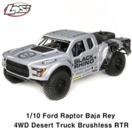 LOS03020V2T2 [포드랩터 바자레이 V2]1/10 Black Rhino Ford Raptor Baja Rey 4WD Brushless RTR with SMART