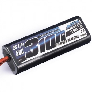 430413UDS (딘스잭) LRP 3100 - 7.4V - 50C LiPo Car Stickpack Hardcase - T-Plug (라운드 타입 리포)