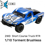 ECX03008 토먼트 Torment 1/10 Brushless RTR 2WD Short Course Truck w/DX2E 2.4GHz Radio (Blue/White)