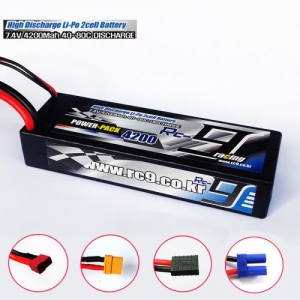 85987 알씨구 배터리 리튬4200mAh 40-80C 7.4V(2S) RC9 BATTERY