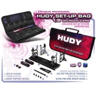 108056 HUDY COMPLETE SET OF SET-UP TOOLS + CARRYING BAG - FOR 1/8 ON-ROAD CARS