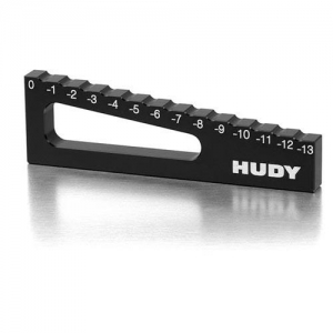 107717 HUDY CHASSIS DROOP GAUGE 0 TO -13 MM FOR 1/8 OFF-ROAD & TRUGGY