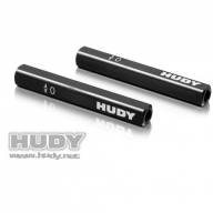 107702 HUDY CHASSIS DROOP GAUGE SUPPORT BLOCKS (10 MM) FOR 1/10 (2) -