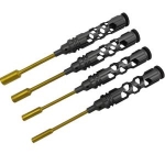 DTT03001 (티탄 팁) Titanium Coated Tips Nut Drivers Set - Ink Honeycomb 4pcs (4.0, 5.5, 7.0, 8.0mm)