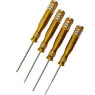 DTT11031 (HSS 팁) Allen Wrench Set - Gold Goblet 4pcs (Hex 1.5, 2.0, 2.5, 3.0mm)