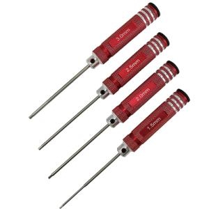 DTT11025 (HSS 팁) Allen Wrench Set - Break Red 4pcs (Hex 1.5, 2.0, 2.5, 3.0mm)