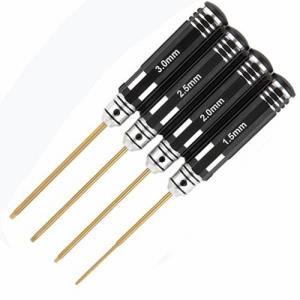 DTT11010 (티탄 팁) Allen Wrench Set - C Black Gold 4pcs (Hex 1.5, 2.0, 2.5, 3.0mm)