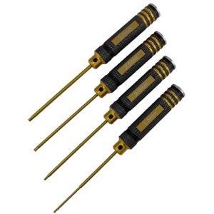 DTT11007 (티탄 팁) Allen Wrench Set - B Black Gold 4pcs (Hex 1.5, 2.0, 2.5, 3.0mm)