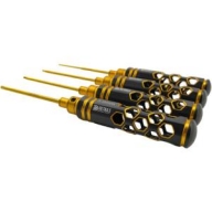 DTT02023 (티탄 팁) Allen Wrench Set - Hexagon Honeycomb Black Gold 4pcs (Hex 1.5, 2.0, 2.5, 3.0mm)