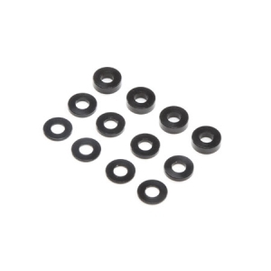 TLR336007 M3 Caster Block Alum Washer Set, Black (4ea): 22 5.0