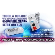 298016 HUDY Tiny Hardware Box - 4-Compartments - 88 x 30mm (휴디 각종 파트 박스)