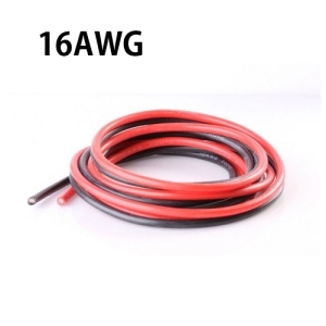 BU16-100BR 변속기실리콘와이어 SOFT SILICON WIRE 16AWG (RED, BLACK / 각 100cm) (검정+빨강)