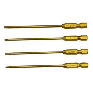 DTT01003  (티탄 파워툴 팁) Titanium Power Tool Tips 4pcs (Hex1.5/2.0/ 2.5/3.0mm)